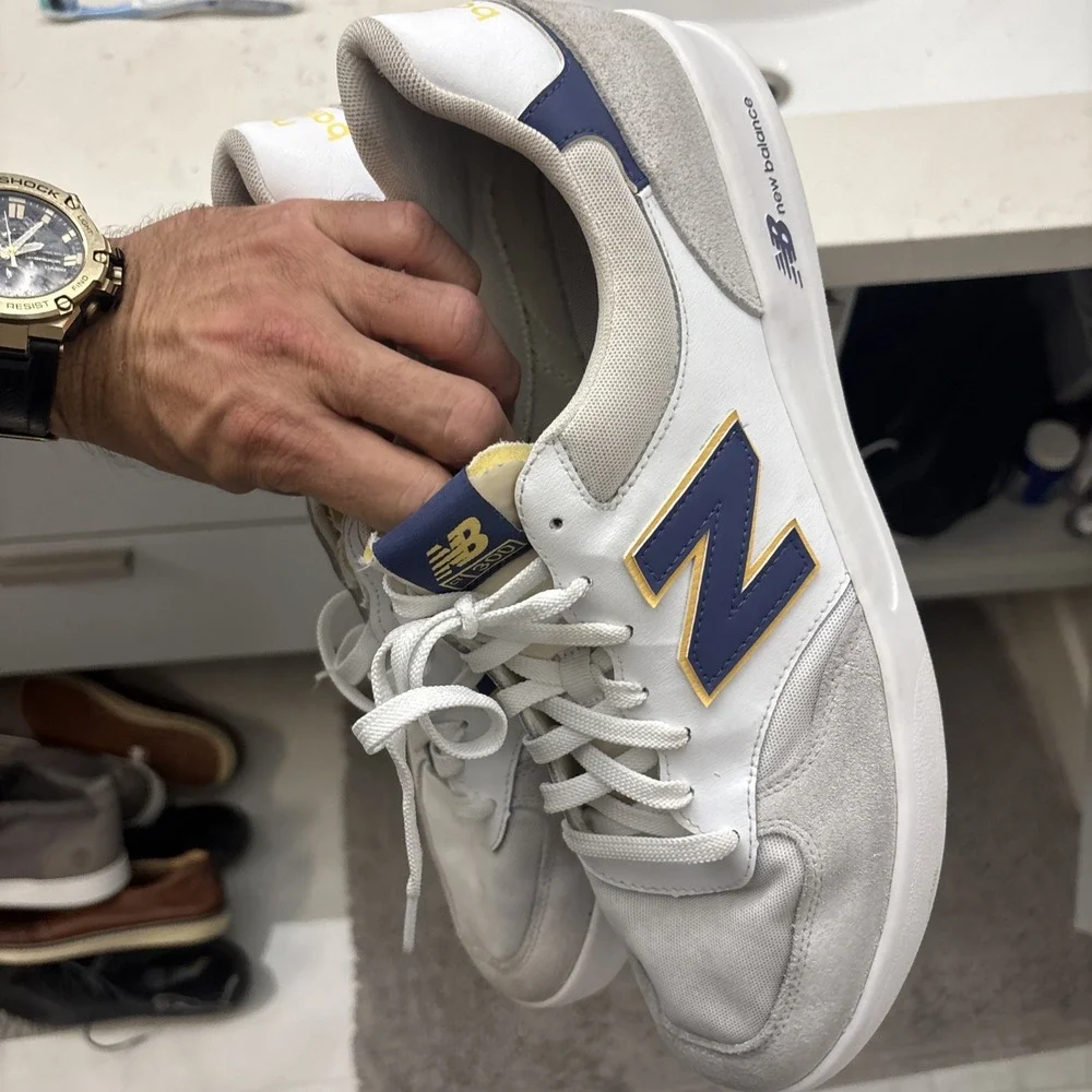 Size 13 - New Balance 300 Court White Navy